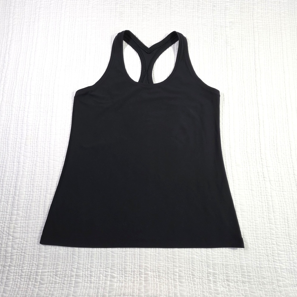 Under Armour Women's L HeatGear Racerback Tank Top Black Fitted Activewear Tank